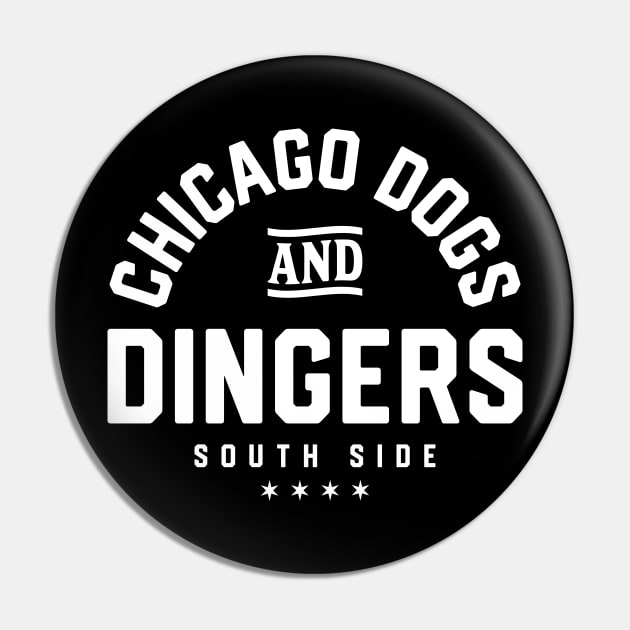 Chicago 'Dogs and Dingers' Southside Baseball Fan T-Shirt: Bold Pride Design for the True Chicago Baseball Enthusiast! Pin by CC0hort