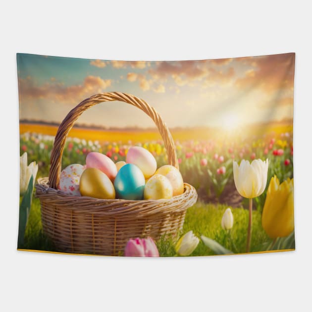 Easter basket Tapestry by psychoshadow