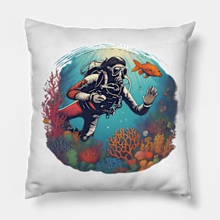 Hawaiian Ocean Dive Summer Colors Pillow