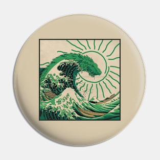 GREEN WAVE Pin