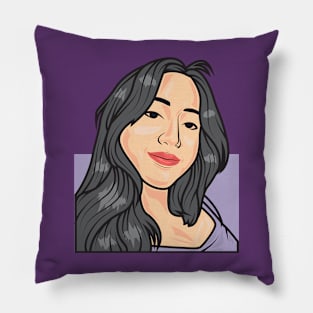 lady in purple Pillow