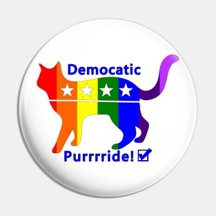 Funny Diversity Democrat Cat Lover Anti-Trump LGBTQ Gay Pride Pin