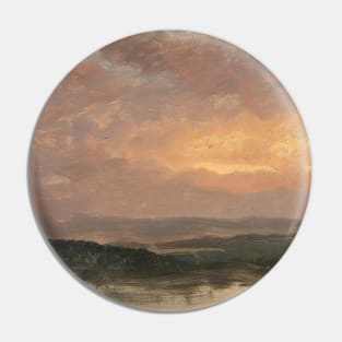 Sunset over the Catskills by Frederic Edwin Church Pin