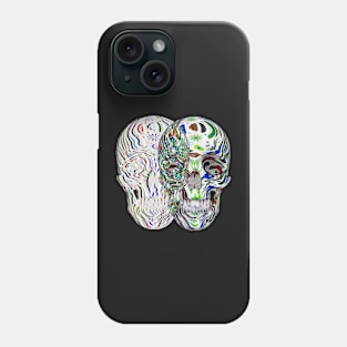 Abstract flower Skull (art1) Phone Case