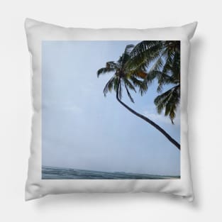 Beautiful palm trees in the ocean Pillow