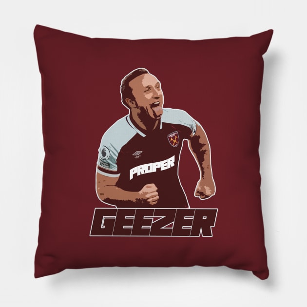 Eastend Cockney Guv'nor - Mark Noble - PROPER GEEZER Pillow by OG Ballers