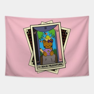 TAROT CARDS DECK | THE HIGH PRIESTESS. | FORTUNE CAT Tapestry