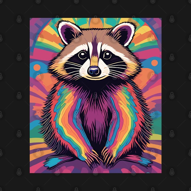 Trippy Psychedelic Raccoon by Souls.Print