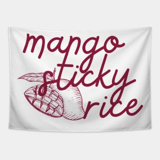 mango sticky rice - maroon red - with sketch Tapestry