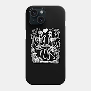 Tarot Inspired Skeleton Lovers Phone Case