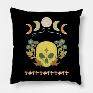 Cottagecore Skull Pillow