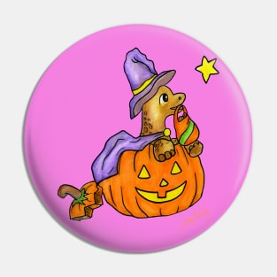 Baby Pumpkin Dinosaur Pin