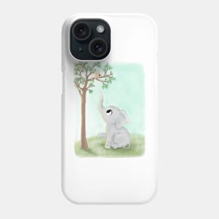 baby elephant and mouse Phone Case