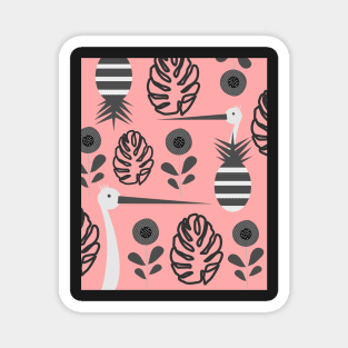 Stork and pineapples Magnet