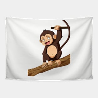 Happy Monkey Tapestry