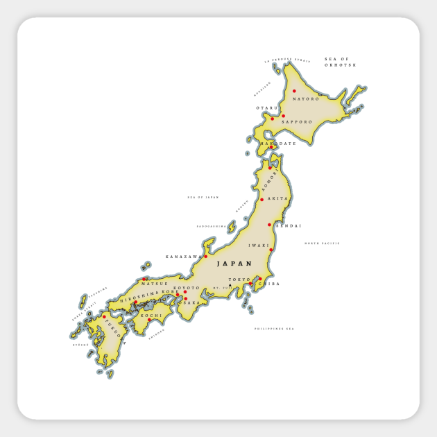 Japan Map Japan Map Autocollant Teepublic Fr Japan Map Japan Map Autocollant Teepublic Fr