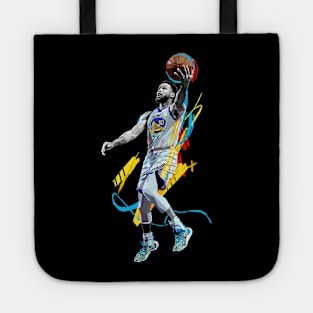 Stephen Curry Lay Up Black and White Tote