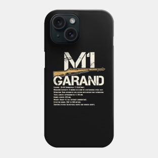 WW2 M1 Garand Weapon Specs Phone Case