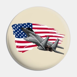 American Flag Usa Airplane Jet Pin