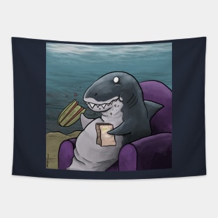 Snacking Shark Tapestry