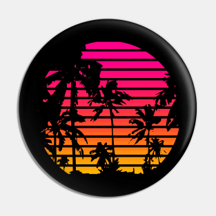 80s Sunset Pin