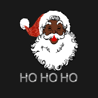 ho black santa claus christmas T-Shirt