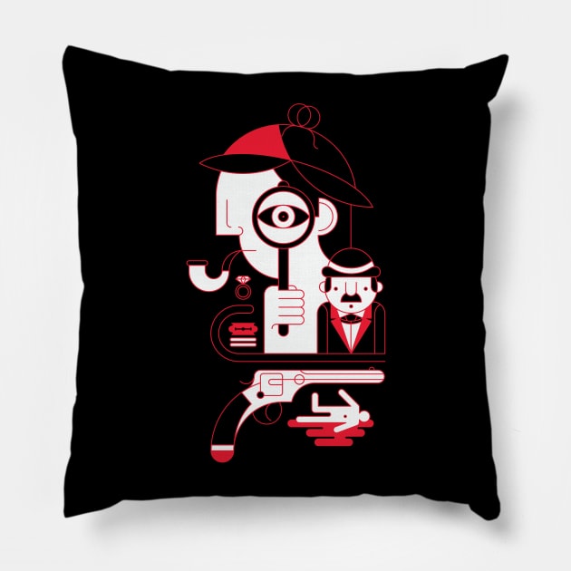 Patrick Seymour • Dark Sherlock Pillow by PatrickSeymour