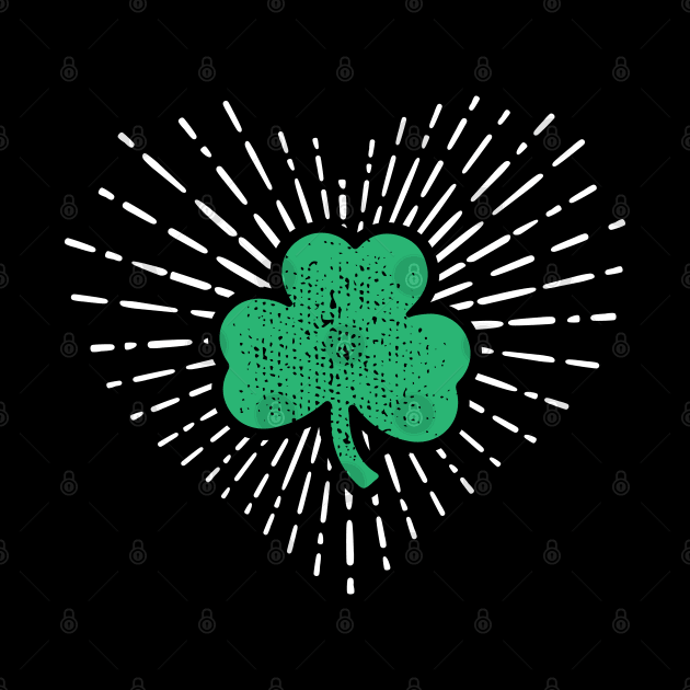 Irish Shamrock Heart Badge by Tingsy