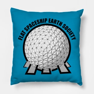 Flat Spaceship Earth Society Pillow