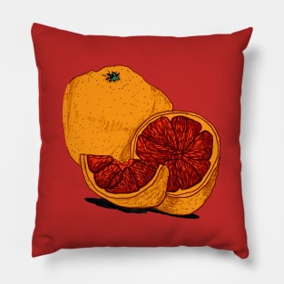 Hand drawn Orange Pillow