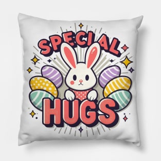 Special Cute Baby Bunny Hugs for Easter Pillow