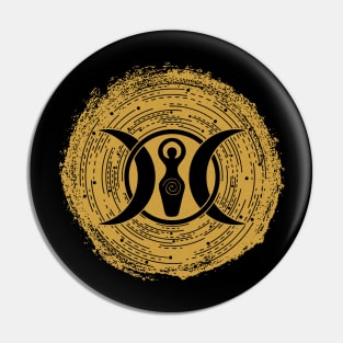 Triple Moon Goddess | Pagan Symbol Pin