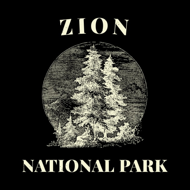 Zion National Park Vintage by Insert Place Here