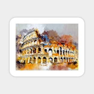 Watercolor Colosseum Magnet