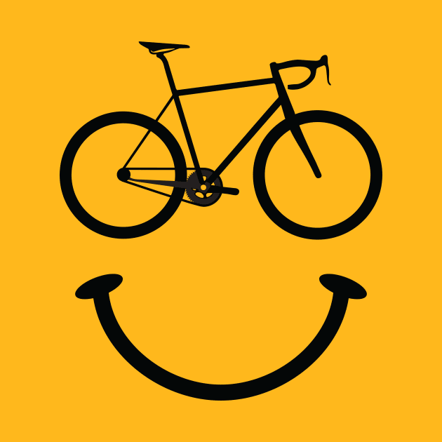 Bicycle Smiley Face by ClarkStreetPress