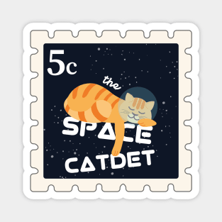 Tabby Kitten in Space | Funny Gift Ideas | Orange Cat Magnet