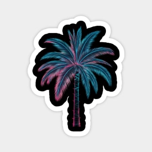 Vaporwave palm tree Magnet