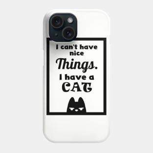Fun cat frase - English Phone Case