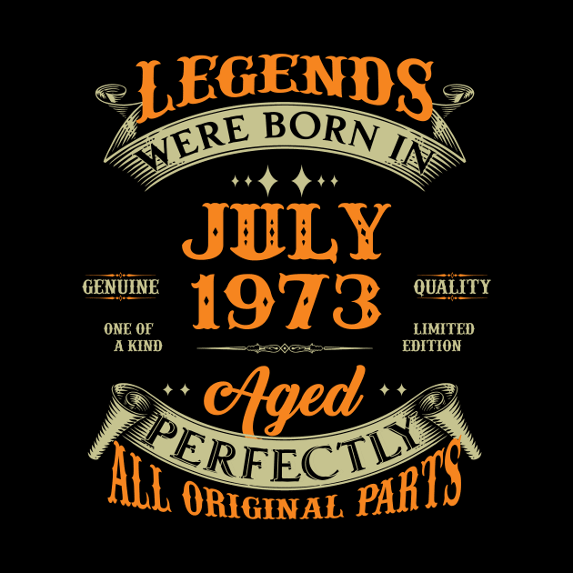 50th Birthday Gift Legends Born In July 1973 50 Years Old by Schoenberger Willard