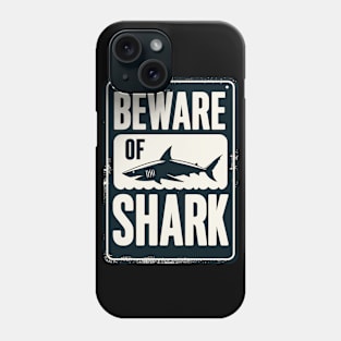 Vintage Beware of Shark Phone Case