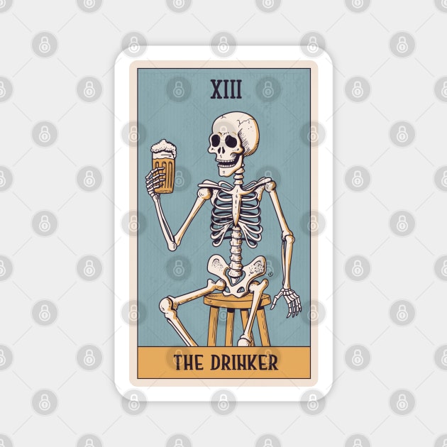 The Drinker Tarot Card Magnet by zoljo