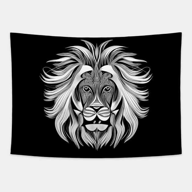 white lion Tapestry by mdr design