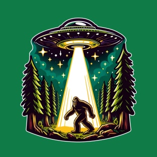 Bigfoot UFO Abduction T-Shirt