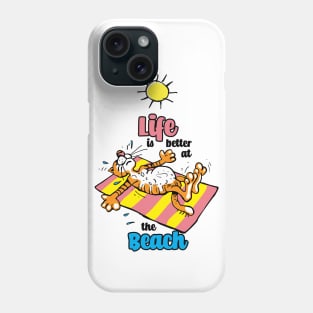 Summer Tiger, Life is Better at the Beach Phone Case