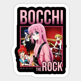 All The Main Characters In Bocchi The Rock Anime In A Cute Minimalist Pop  Art Design Featured With Their Unique Hairpin And Ribbon Colored In Their  Own Hair Color - Bocchi The