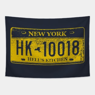 Hell's Kitchen Zip Code 10018 (New York License Plate) Tapestry