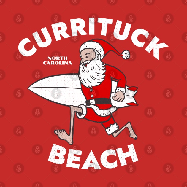 Currituck Beach, NC Christmas Vacationing Skiing Santa by Contentarama