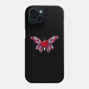 Butterfly pink & white Phone Case