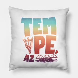 Tempe Rainbow Font Pillow