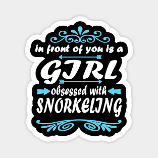 Snorkeling Sea Girl Power Gift Accessory Magnet